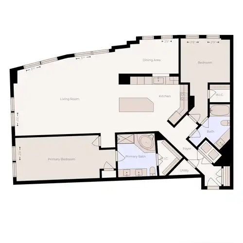 Floor plan of an Air B&B