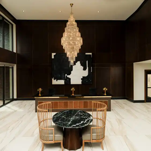 Luxury Apartment building grand entrance